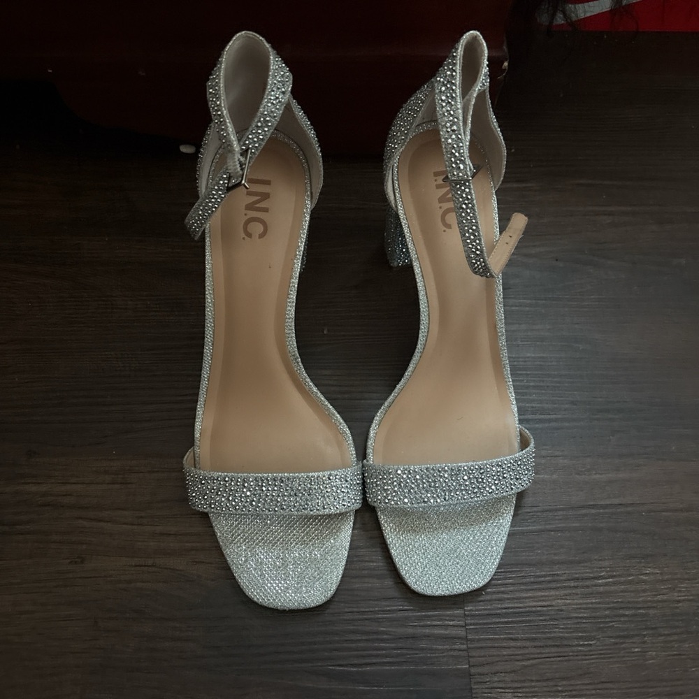 Glittering Silver Heels